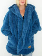 Gezellige faux fur cardigan - oversized damesjas - Bakkermode.nl