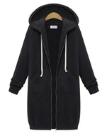 Dames lange hoodie cardigan - trendy casual wear