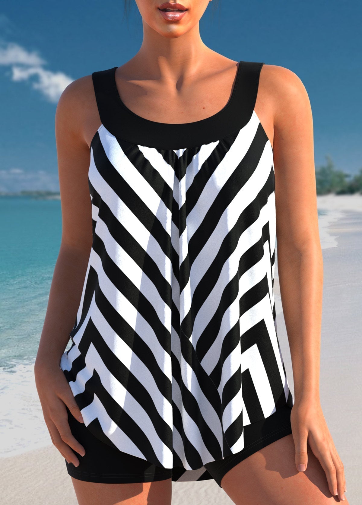 Dames tankini-top - lichtgewicht zwemkleding voor strandactiviteiten - moderne stijl voor actieve vrouwen