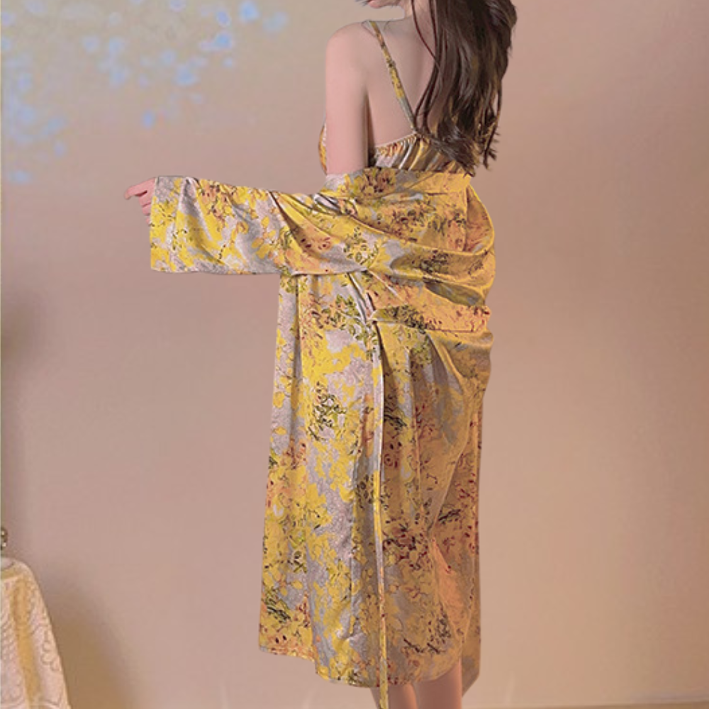 Kimono-jas - elegante groene dames loungekleding