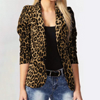 Luipaardprint velvet blazer - trendy damesjas op maat