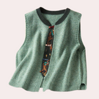 Garen gebreide mouwloze vest - elegante dames cardigan