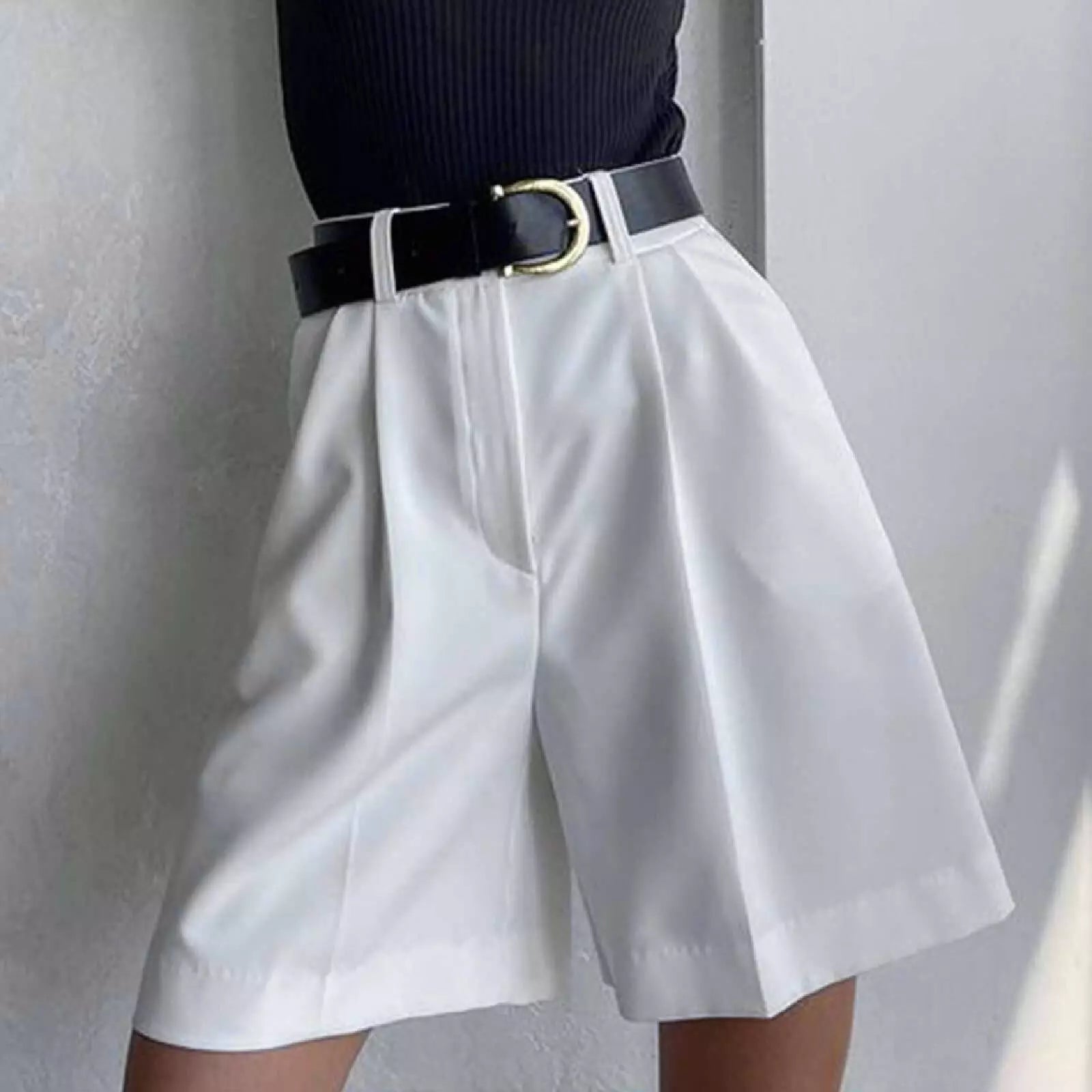 Zomerse hoge taille shorts - Bakkermode.nl