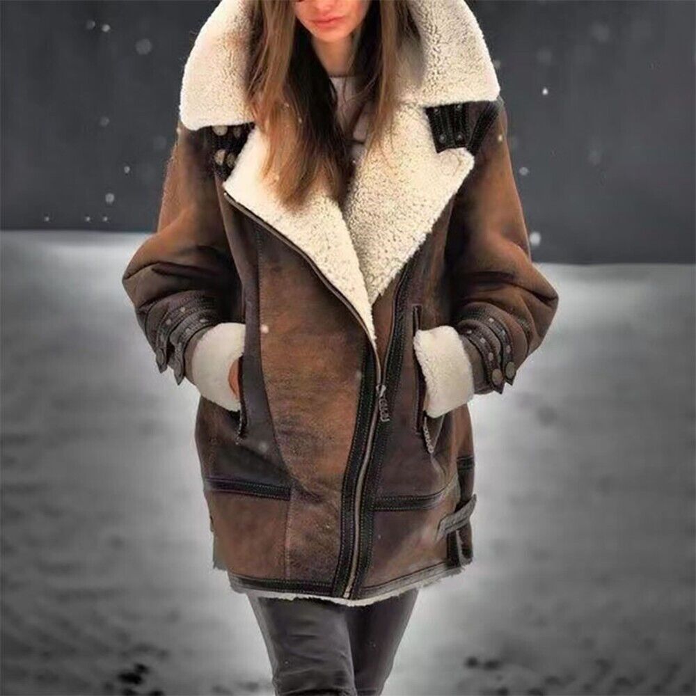 Shearling jas - luxe dames winterjacket