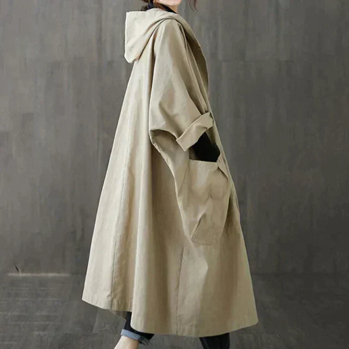 Oversized trenchcoat - trendy lange damesjas met zakken
