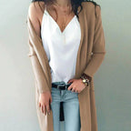 Dames lange cardigan - chic lichtgewicht breiwerk voor veelzijdige laagjesstijl het hele jaar door