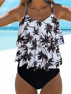 2-delig dames tankini set met hoge taille broekjes - stijlvolle strandoutfit