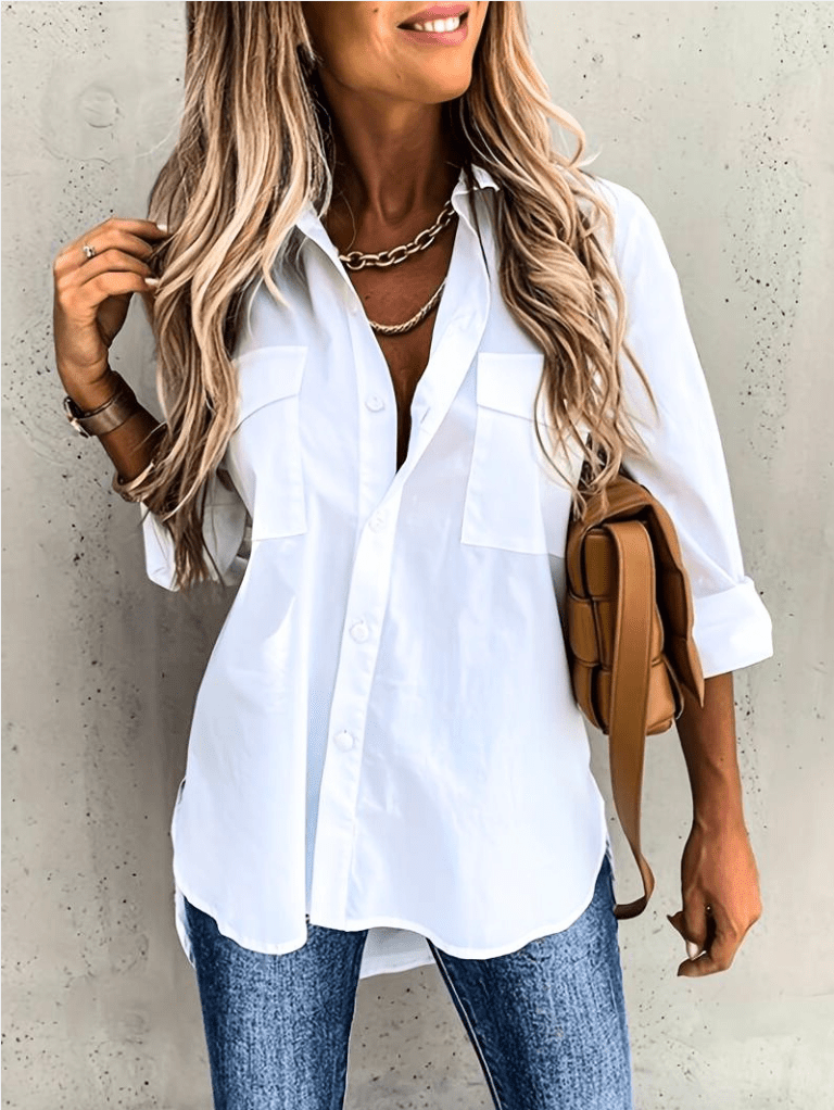 Dames casual shirt lichtgewicht lange mouwen blouse - veelzijdige dagelijkse stijl voor modieuze vrouwen