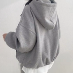 Oversized hoodie - damestrui met capuchon en buidelzak - Bakkermode.nl