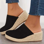Dames espadrille mules - stijlvolle slip-on schoenen met trendy sleehakken voor dagelijks gebruik