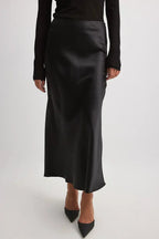 Zijde midi rok - elegante rok voor dames met hoge split