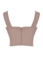 2-delige korsetset met kantafwerking en maxirok - elegante damesoutfit