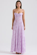 Lace maxi jurk - elegante zwarte avondkleding
