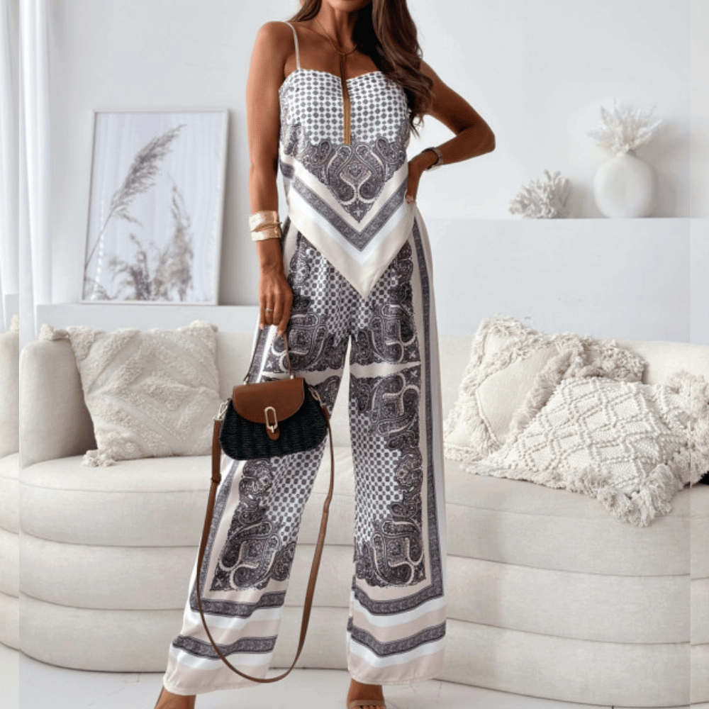 Dames jumpsuit - elegante wijde pijpen voor stijlvolle zomer gelegenheden