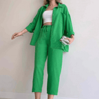 2-delige dames casual set - luchtige top en broek voor dagelijks gebruik