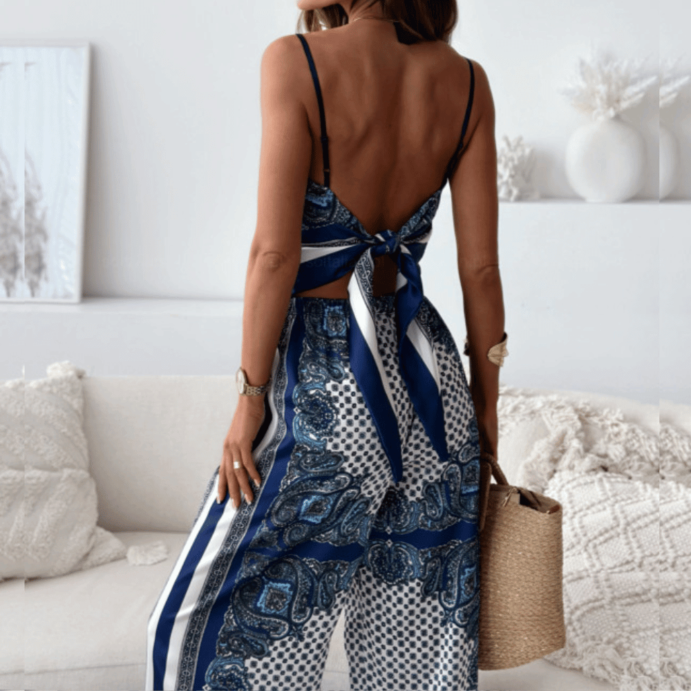 Dames jumpsuit - elegante wijde pijpen voor stijlvolle zomer gelegenheden