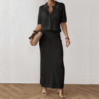 Dames haak maxi jurk - elegante strandoutfit met knoopsluiting