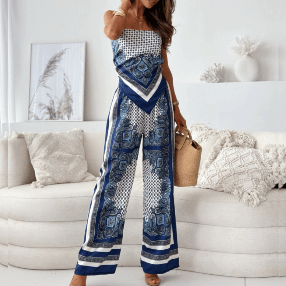 Dames jumpsuit - elegante wijde pijpen voor stijlvolle zomer gelegenheden