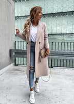 Wollen winterjas voor dames - lange jas met een klassieke stijl - Bakkermode.nl