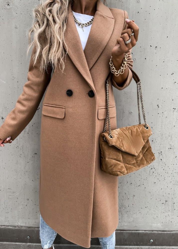 Wollen winterjas voor dames - lange jas met een klassieke stijl - Bakkermode.nl