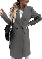 Wollen winterjas voor dames - lange jas met een klassieke stijl - Bakkermode.nl