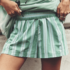 Dames korte broeken van lichtgewicht gestreepte katoen voor casual zomerse looks - voor dagelijkse uitjes