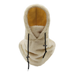 Fleece snood met capuchon - warme dames winter sjaal