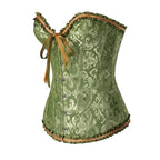 Brocade corset voor dames - verfijnd zwart corset met kantdetails