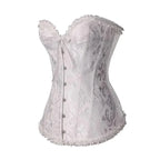 Brocade corset voor dames - verfijnd zwart corset met kantdetails