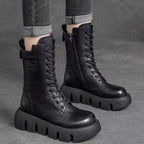 Veter combat boots - dameslaarzen met chunky zool - Bakkermode.nl