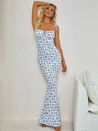 Bloemen maxi jurk - prachtige dames zomer gown