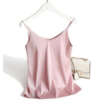 Satin cami top - elegante dames mouwloze blouse