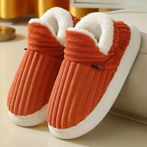 Warme pluchen pantoffels dames - zachte comfortabele slippers voor thuis - Bakkermode.nl