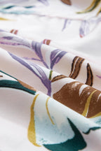 Midi jurk - kleurrijke bloemenprint met spaghettibandjes