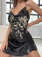 2-delige satijnen kimono set - elegante dames nachtmode met bijpassende nachtjapon