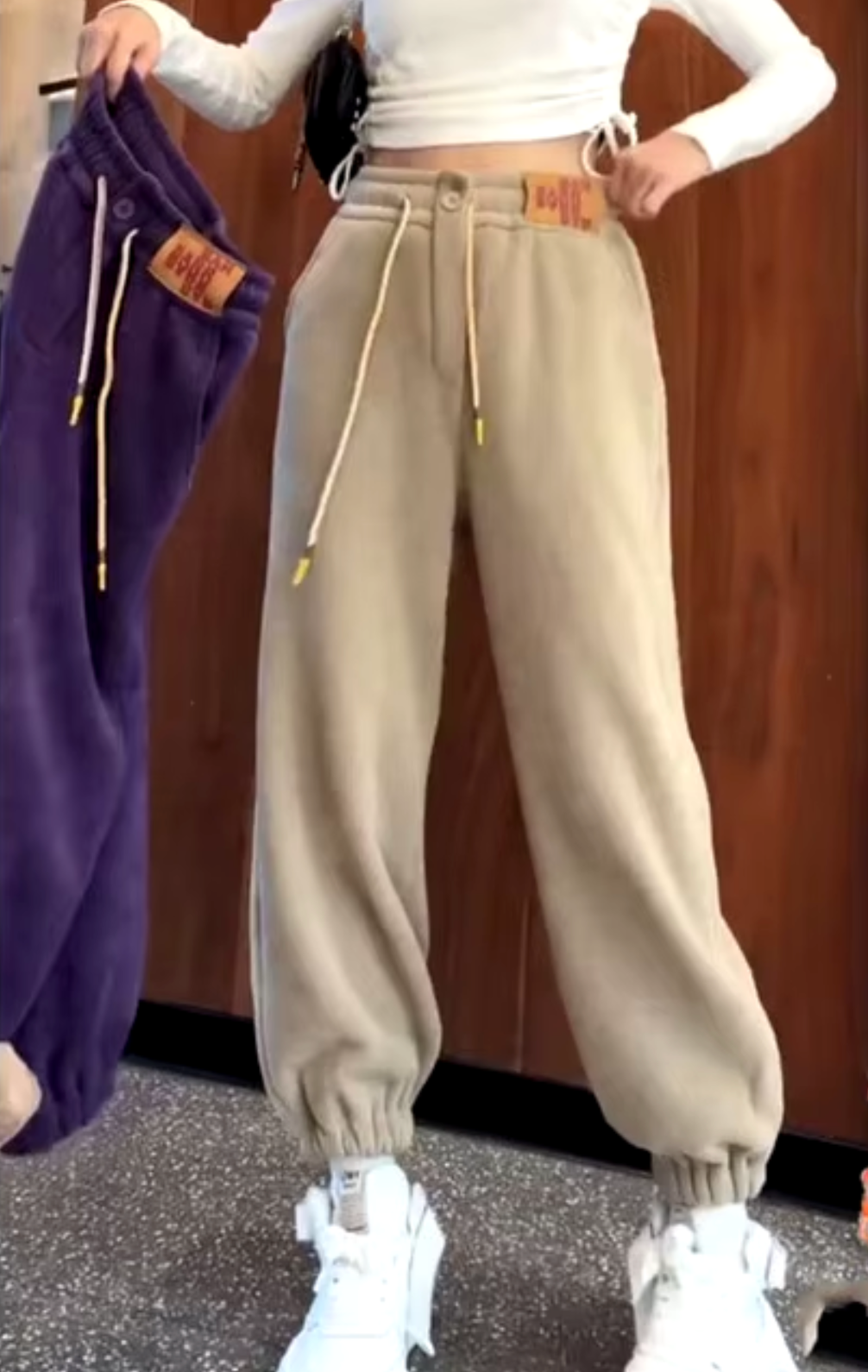 Jogging shorts - fleece-gevoerde dames casual shorts