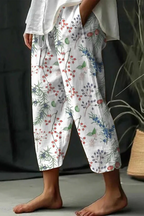Dames casual broeken met unieke bloemprint - luchtige loungewear voor dagelijks gebruik