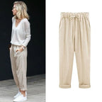 Vrouwenbroek van lichte linnenmix - stijlvolle casual broek voor elke gelegenheid