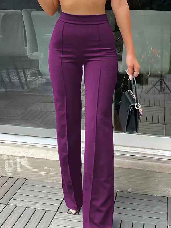 Hogewaisted tailored trousers - verfijnde stretchbroek voor dames