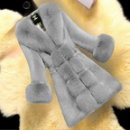 Luxe jas met bontafwerking - stijlvolle damesoutwear